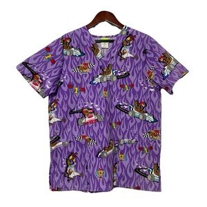 Vintage Scooby Doo  Short Sleeve Simply Scrub Top Purple